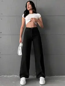 RIVI Women Jean Boyfriend Fit High-Rise Stretchable Jeans