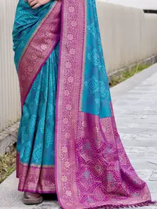 DEVATITHI Blue Badhni Silk Saree