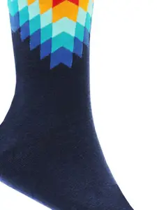 Leonardi Men Patterned Calf Length Socks