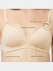 FiveFlag Full Coverage Lightly Cotton Padded Tshirt Bra