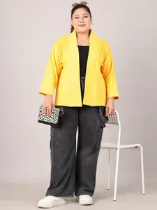 Moonaa Fashion V-Neck Open Front Cotton Shrug