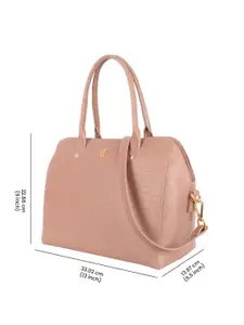 Baggit Textured Satchel with Quilted