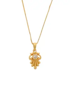 DIVASTRI Women Designer AD Studded Contemporary Pendants with Chains