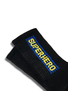 MARLIT Men Typographic Printed Cotton Ankle Length Socks