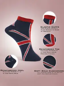 MJE Men Pack Of 5 Patterned Ankle Length Socks