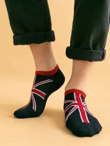 MJE Men Pack Of 5 Patterned Ankle Length Socks