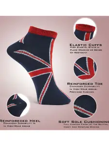 MJE Men Pack Of 5 Patterned Cotton Ankle Length Socks