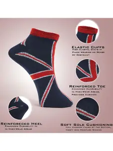 MJE Men Pack Of 5 Striped Ankle Length Socks