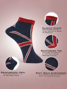 MJE Men Pack Of 5 Patterned Cotton Ankle Length Socks