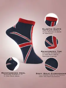 MJE Men Pack Of 5 Patterned Ankle Length Socks