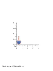 GIVA 925 Silver Rose Gold Heart Aquamarine Zircon Pendant with Link Chain