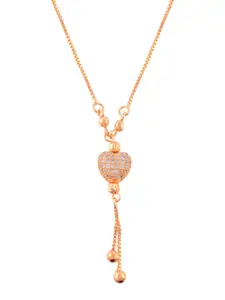 MEMOIR Brass-Plated Heart Shaped Pendants with Chains