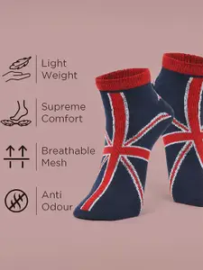 MJE Men Pack Of 5 Patterned Ankle Length Socks