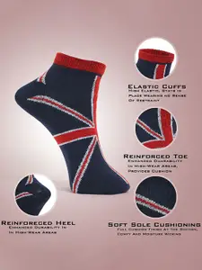 MJE Men Pack Of 5 Patterned Ankle Length Socks