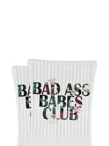 MARLIT Men Typographic Printed Cotton Ankle Length Socks