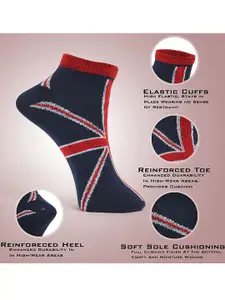 MJE Men Pack Of 5 Striped Ankle Length Socks