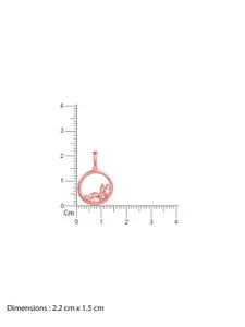 GIVA 925 Silver Rose Gold Butterfly Pendant with Link Chain