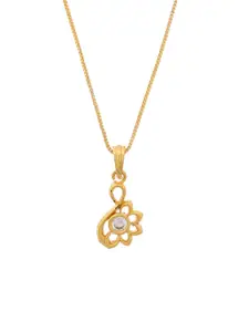 DIVASTRI Women Gold-Plated Contemporary Pendants with Chains