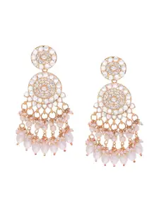 Anouk Brass Gold-Plated Artificial Beads Classic Drop Earrings