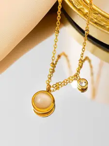 MYKI Women Gold-Plated Pendants with Chains