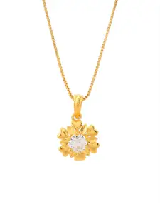 DIVASTRI Women Gold-Plated Contemporary Pendants with Chains
