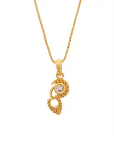 DIVASTRI Gold-Plated Floral Pendants with Chains