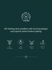 Studio Voylla Rhodium-Plated 925 Sterling Silver Animal Shaped Pendant with Chain