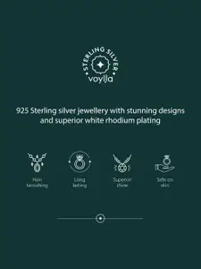 Studio Voylla Rhodium-Plated 925 Sterling Silver Animal Shaped Pendant with Chain