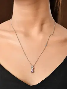 Studio Voylla Women Rhodium-Plated Animal Shaped Pendants with Chains