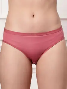 adornstar Women Pink Half Padded Bra Panty Lingerie Se