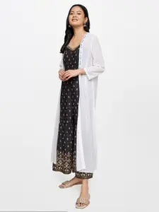 Global Desi Women White Polyester Shrug