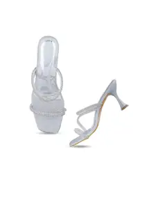 SCENTRA Silver-Toned Slim Heels