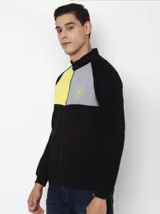 Allen Solly Men Black Colourblocked Sweatshirt