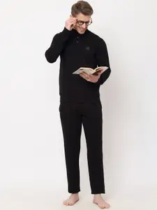 Sweet Dreams Men Black Solid Tracksuits