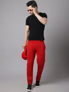 MACK JONNEY Men Pack of 2 Red & Blue Solid Cotton Track Pants