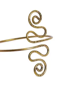 EL REGALO Women Pack of 2  Gold-Toned Tribal Gold-Plated Wraparound Armlet