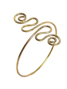 EL REGALO Women Gold-Toned Tribal Gold-Plated Wraparound Armlet