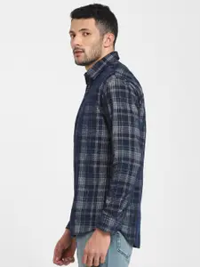 SELECTED Men Blue Tartan Checks Checked Casual Shirt