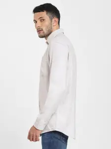 SELECTED Men Off White Casual Shirt