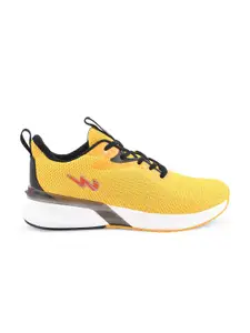 Campus Men Yellow Mesh Running Shoes