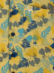 Allen Solly Junior Boys Yellow Floral Printed Casual Shirt