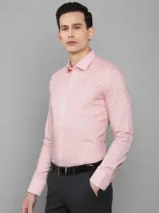 Louis Philippe Men Pink Slim Fit Pure Cotton Formal Shirt