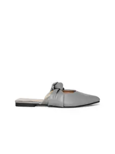 Forever Glam by Pantaloons Women Grey Mules Flats