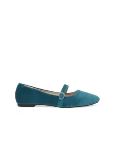 Forever Glam by Pantaloons Women Teal Ballerinas Flats