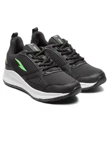 ASIAN Men Black Mesh Sports Running Non-Marking Shoes