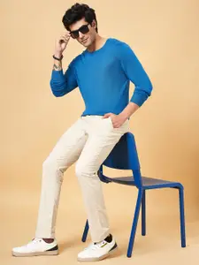 BYFORD by Pantaloons Men Blue Solid Pullover