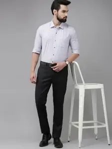 Arrow Men Grey Checked Original Slim Fit Pure Cotton Formal Shirt