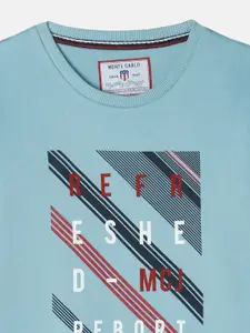 Monte Carlo Boys Blue Printed Sweatshirt