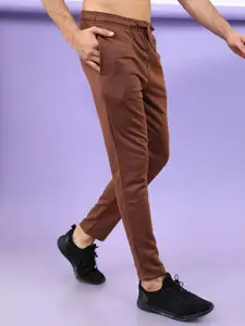 HIGHLANDER Men Brown Solid Casual Track Pants