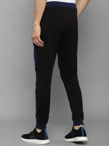 Allen Solly Tribe Men Navy Blue & Black  Colourblocked Mid-Rise Joggers